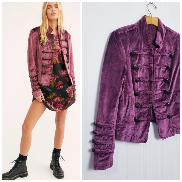 Free People Jackets & Blazers - Free People Velvet Crop Jacket